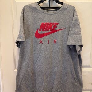 Nike Gray Tee with Red Logo